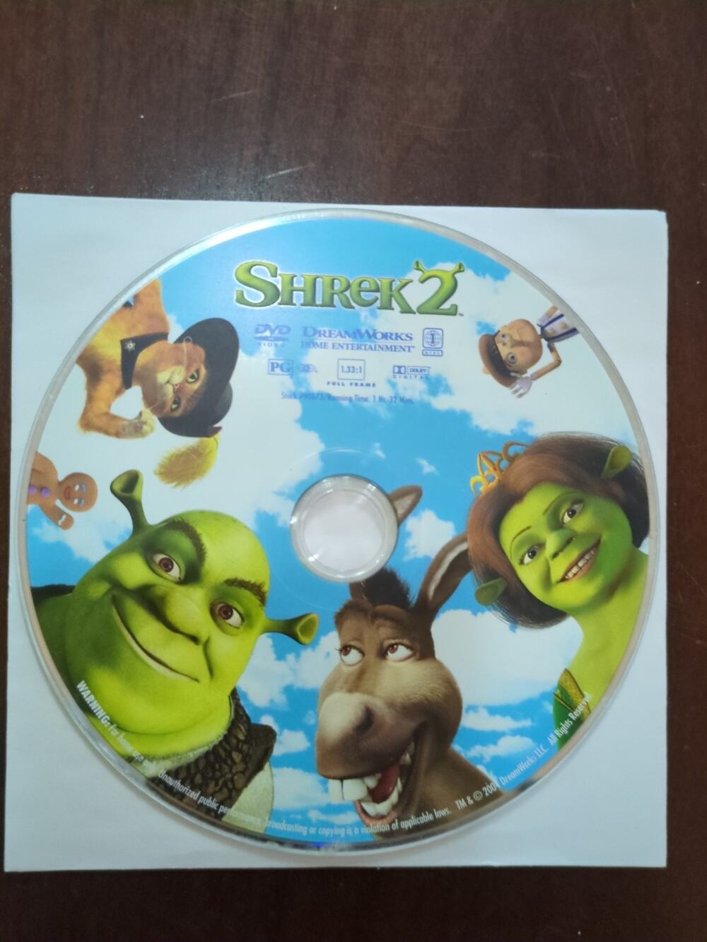 Shrek 2 (DVD, Widescreen) disc only